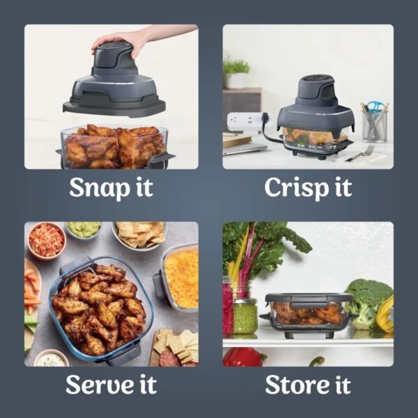 4-in-1 Portable Glass Air Fryer Cooking System - Image 6